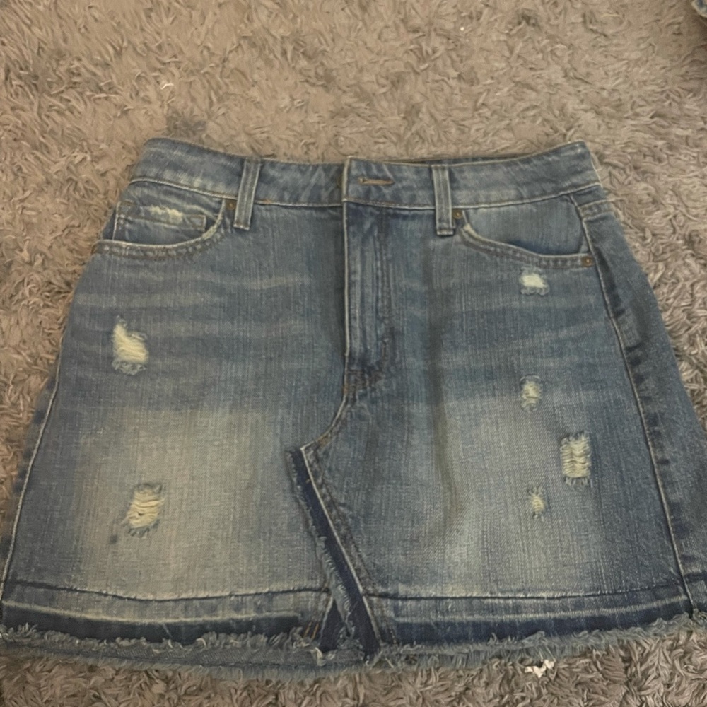 rewash denim jean skirt